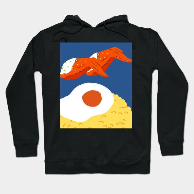Mountain rice and fried wings Hoodie by SkyisBright